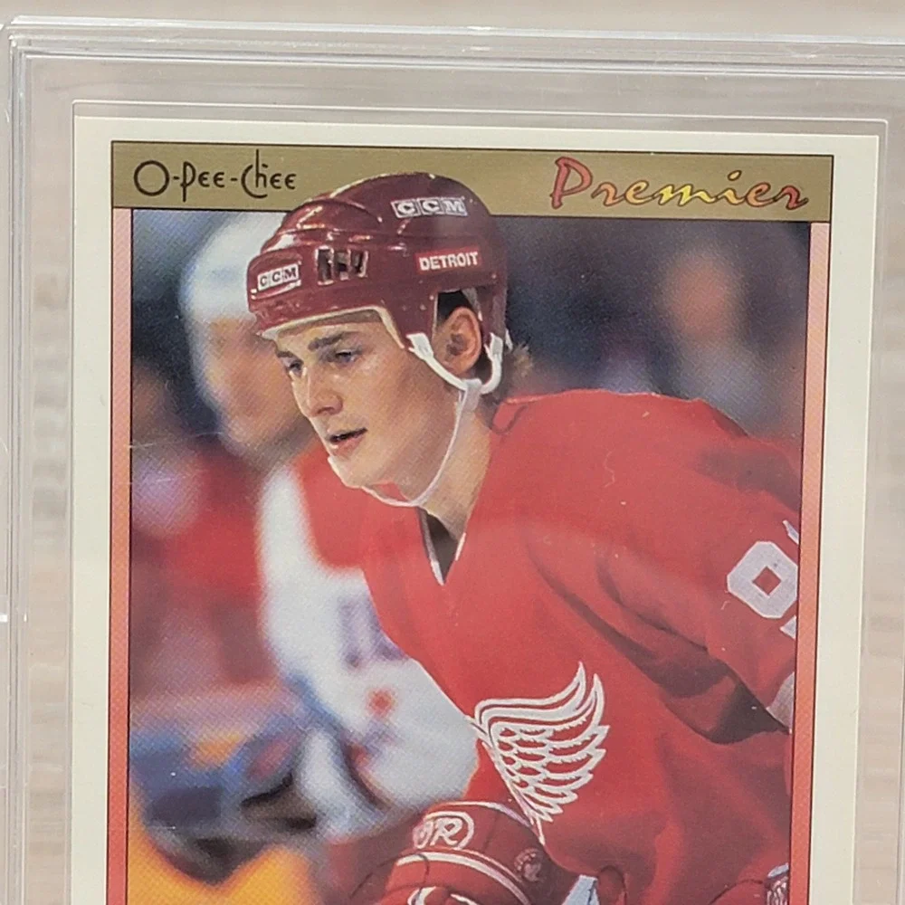 Sergei Fedorov Autographed 1989 90 O Pee Chee Premier Detroit Red Wings Rookie